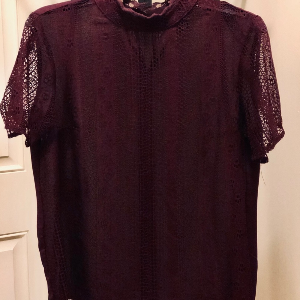 Sheer Maroon Top Gently Worn